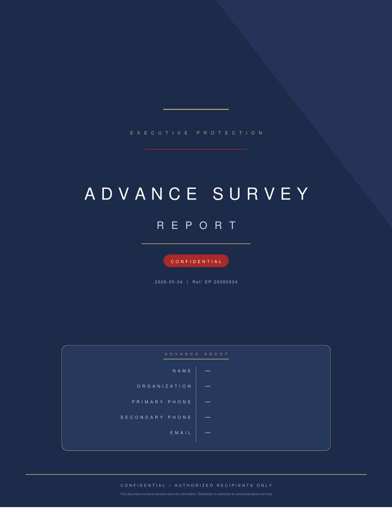 Advance Survey report cover page
